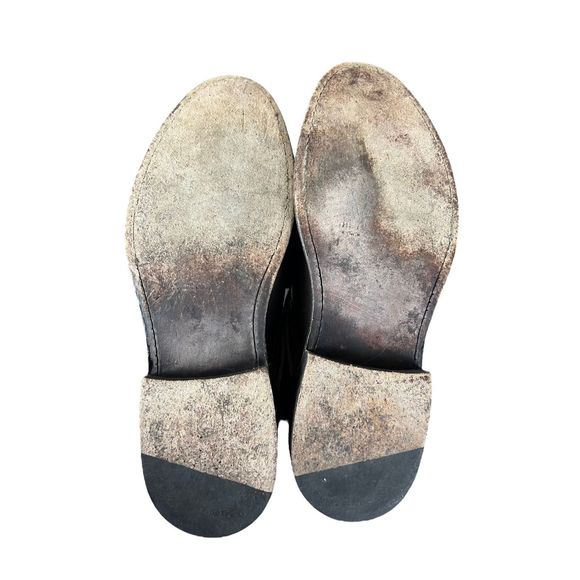 Frye Veronica Short Slouchy Brown Leather Buckle Boot Size 8 - Picture 9 of 10